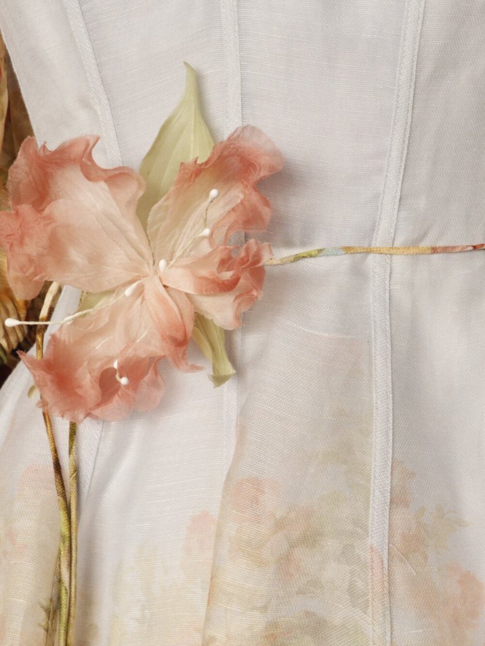 ZIMMERMANN Luminosity Flip Dress in Rosy Garden Floral Print - Picture 7 of 14